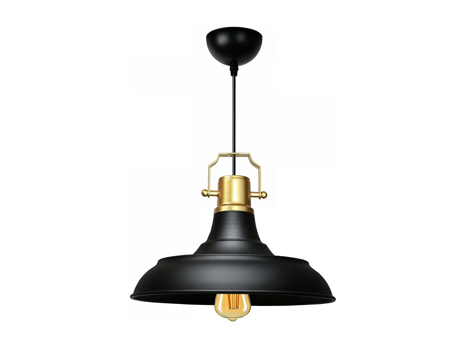 Suspension vintage métal noir & or industriel chic SILE