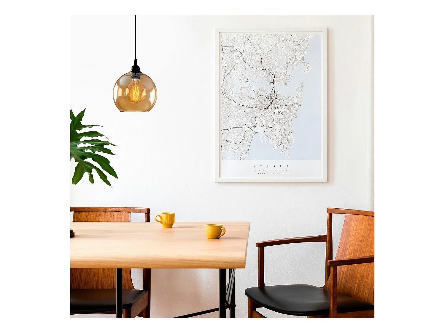 Suspension en verre doré forme globe Ø20 cm SIVAS