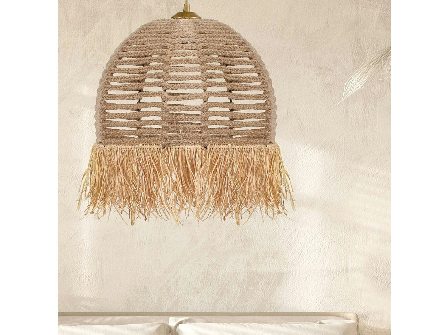 Suspension bohème durable avec corde et franges OLTEN