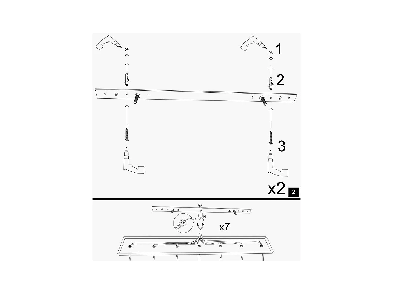 Suspension cuisine noire mat câble rouge, 3 formes SILE