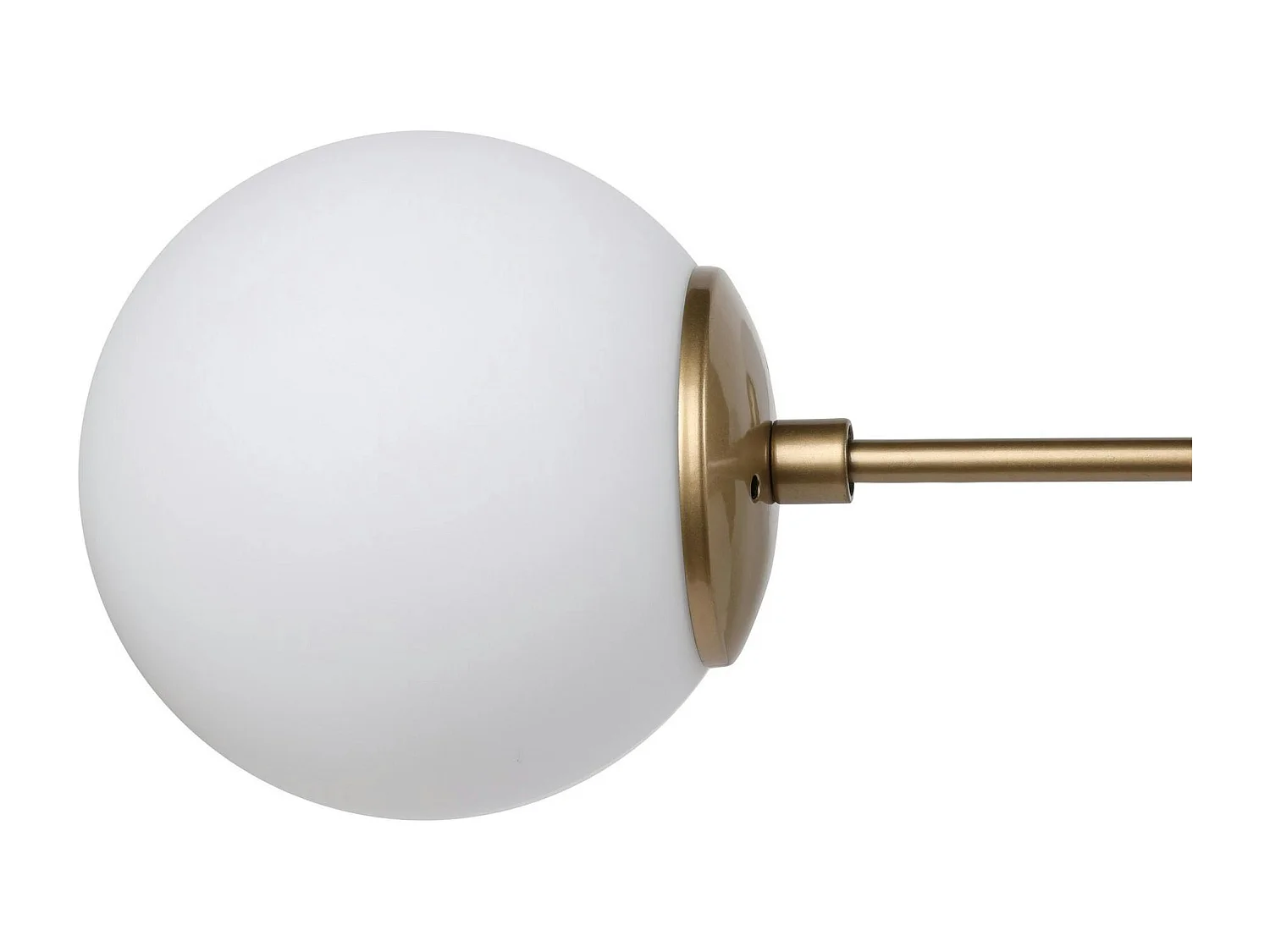 Suspension design dorée 6 globes verre dépoli SIERRE