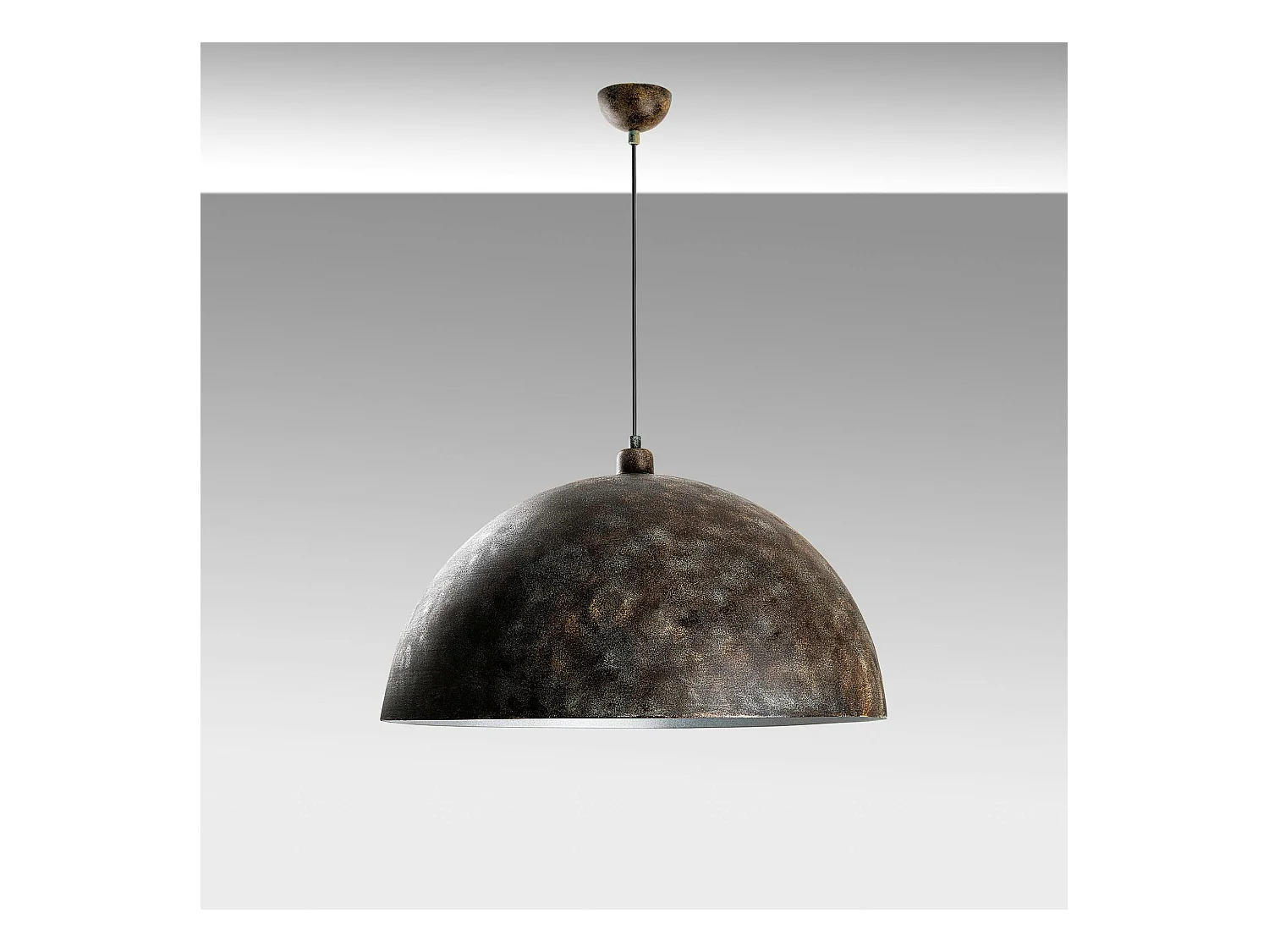 Suspension industrielle vintage en métal patiné SILE