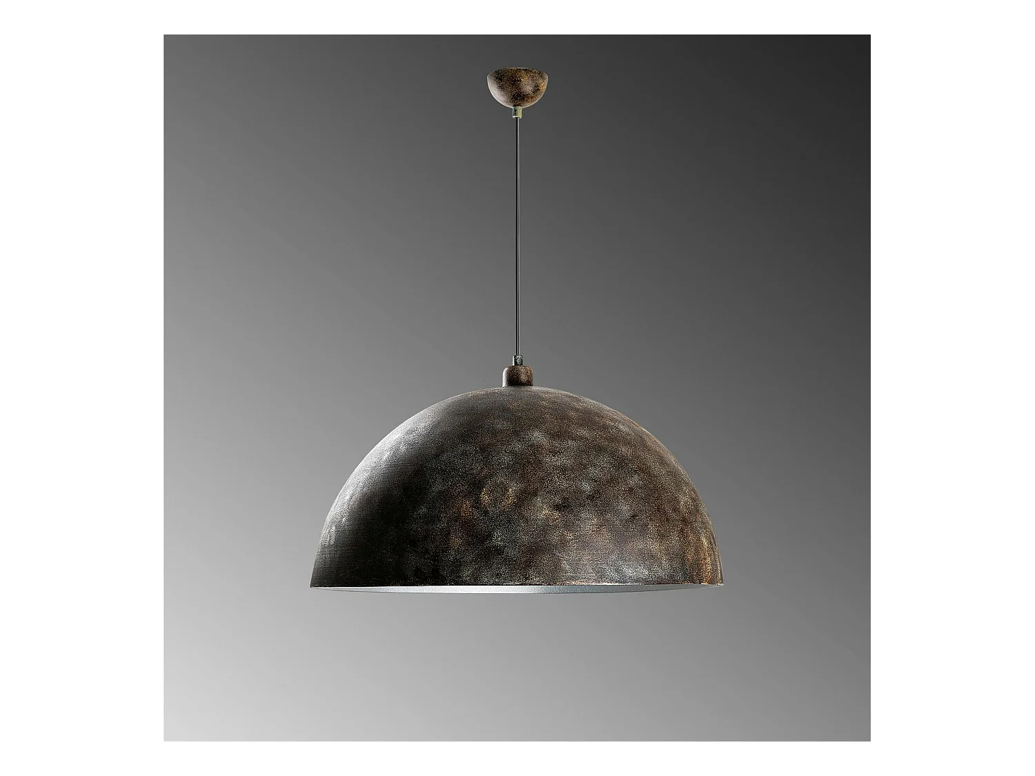 Suspension industrielle vintage en métal patiné SILE