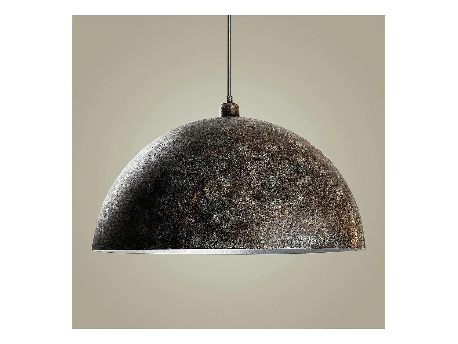 Suspension industrielle vintage en métal patiné SILE