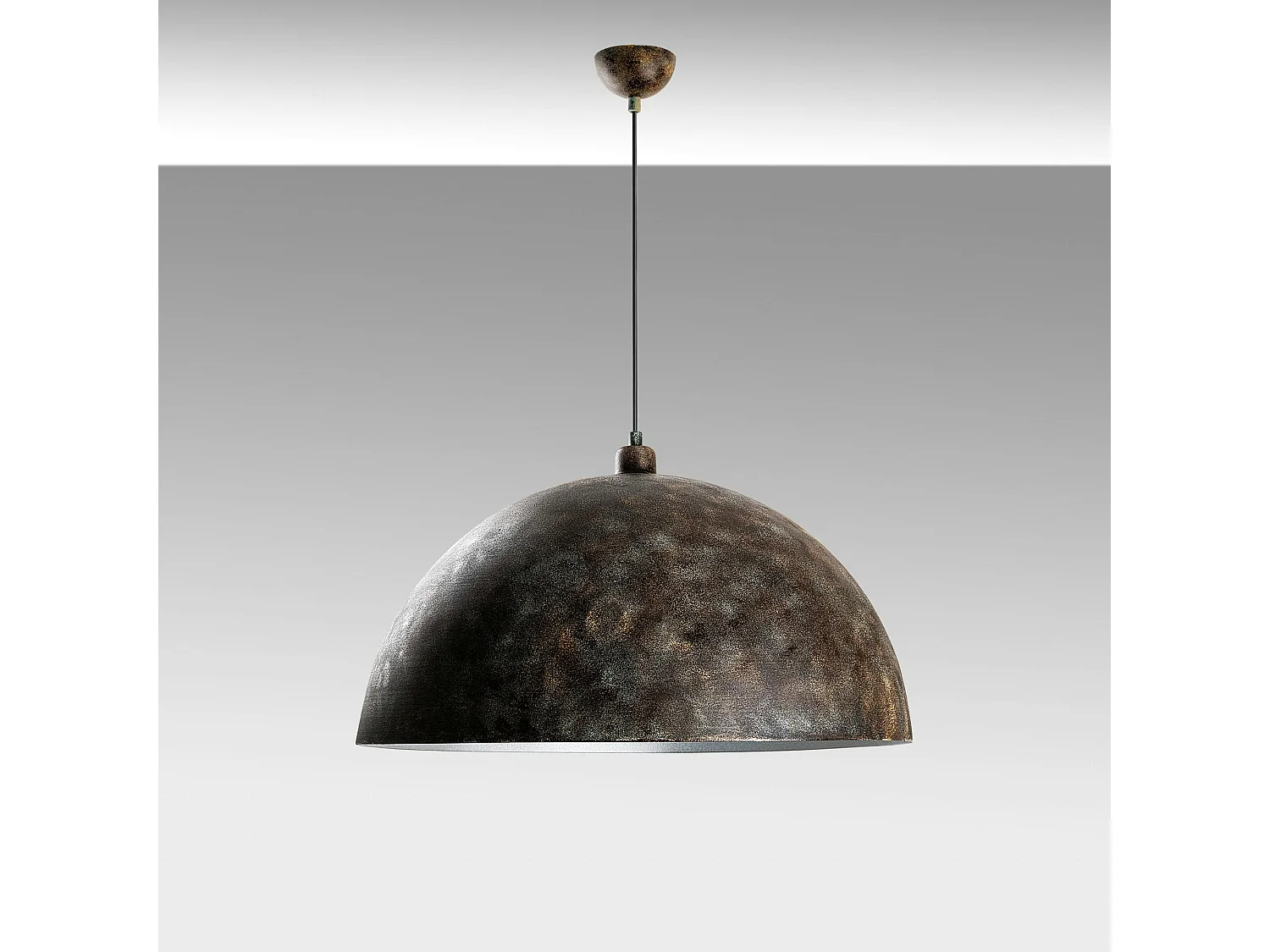 Suspension industrielle vintage en métal patiné SILE