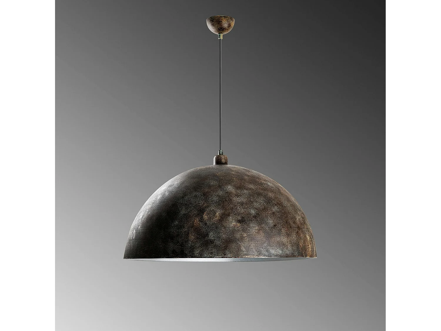 Suspension industrielle vintage en métal patiné SILE