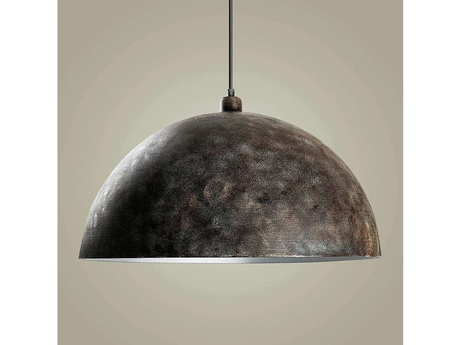 Suspension industrielle vintage en métal patiné SILE