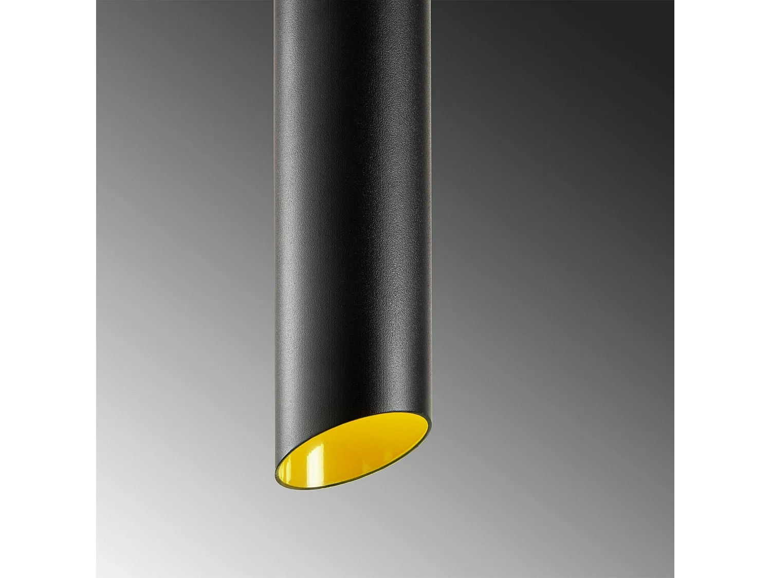 Lampe de chevet suspendue noire mat, forme cylindre SILE