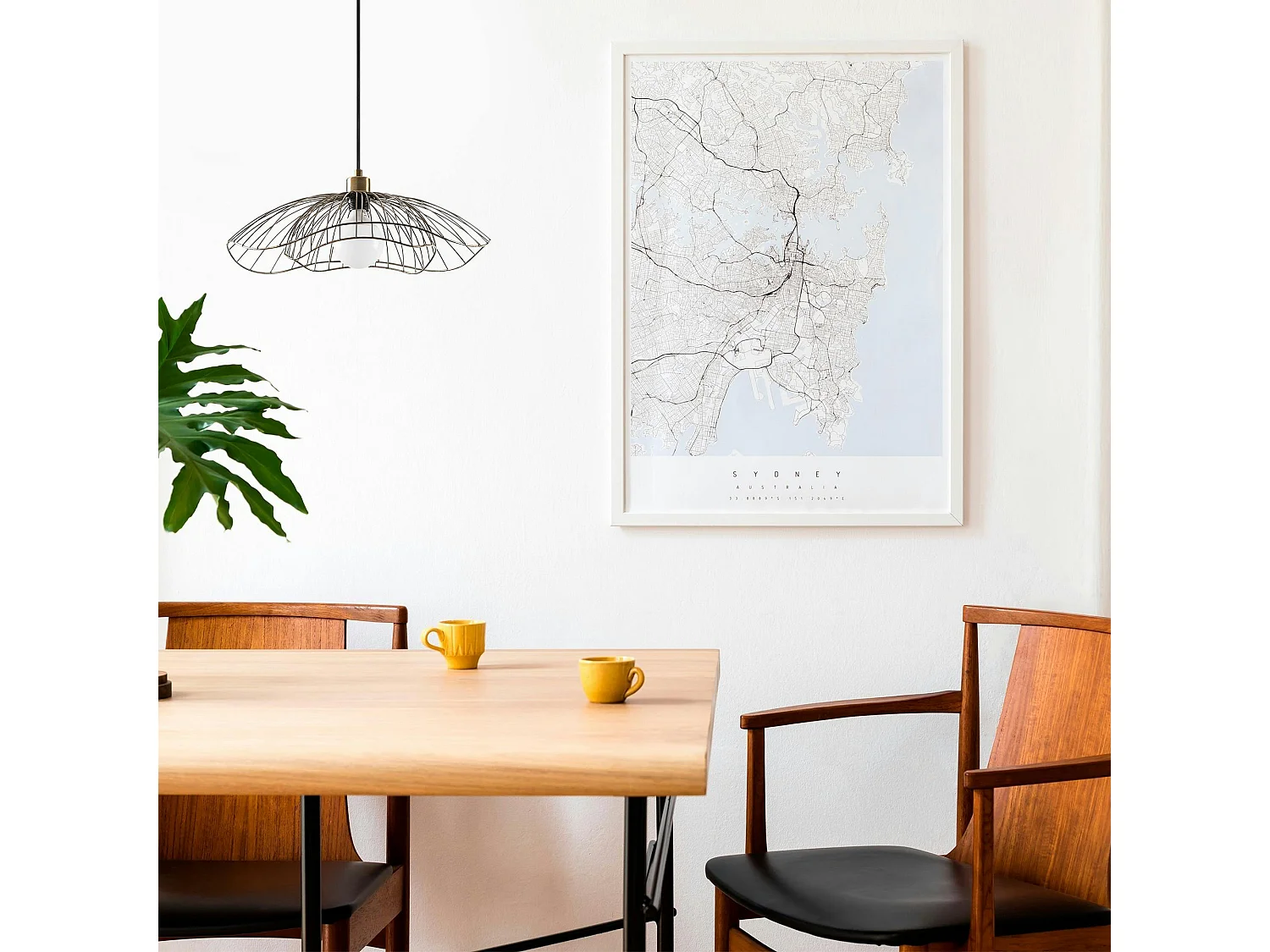 Suspension design filaire double fleur dorée 50 cm SINOP