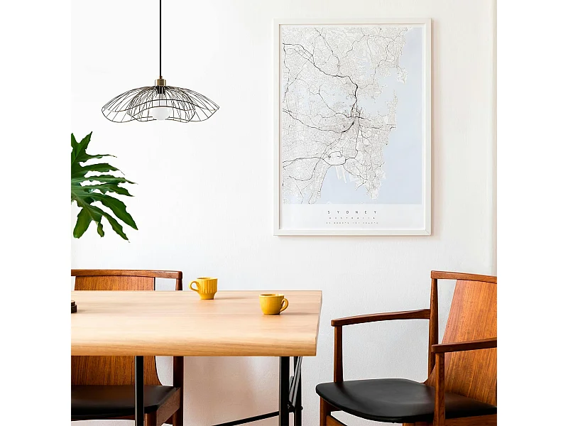 Suspension design filaire double fleur dorée 50 cm SINOP