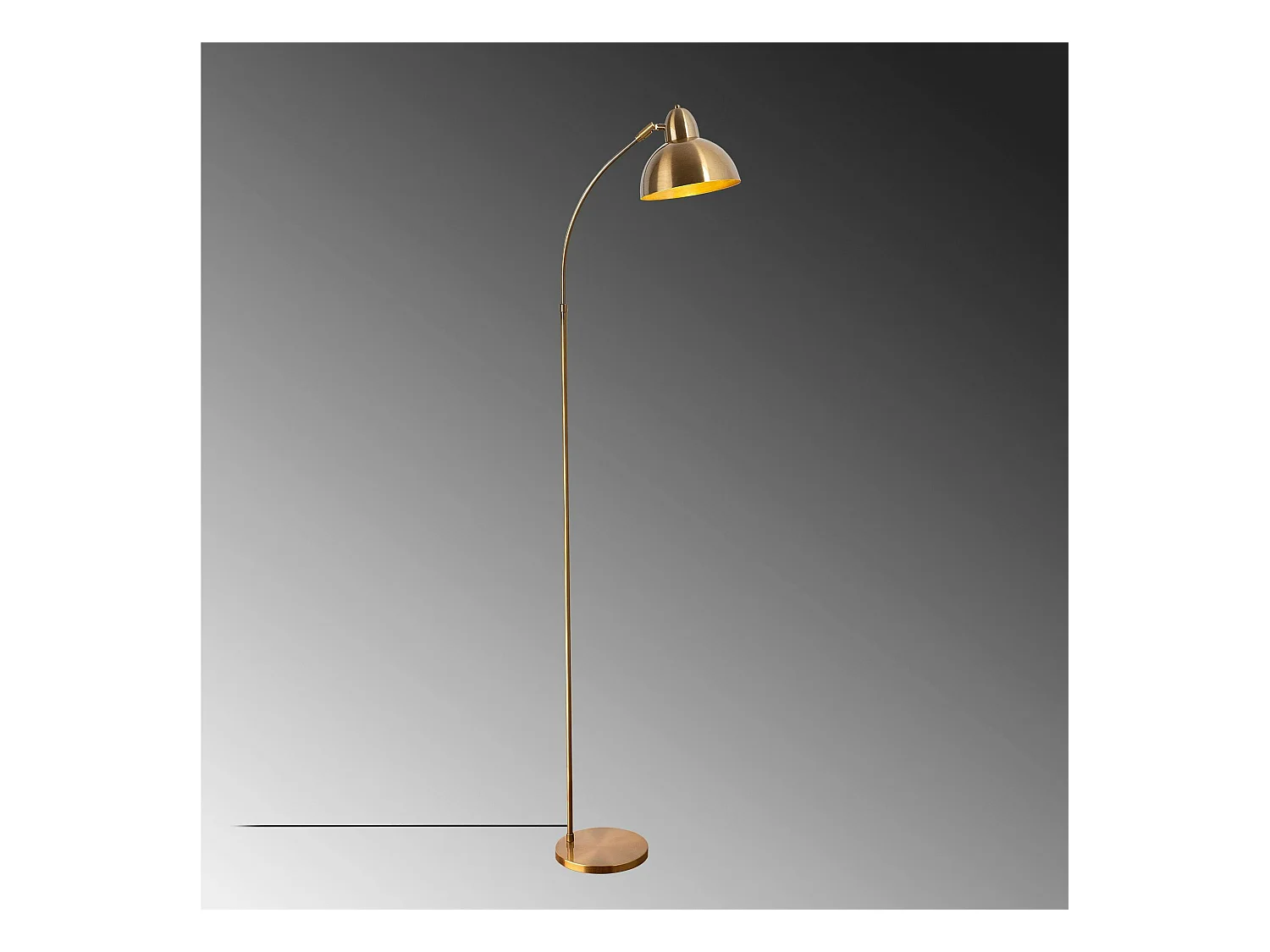 Lampadaire vintage cuivré avec abat-jour orientable SILE