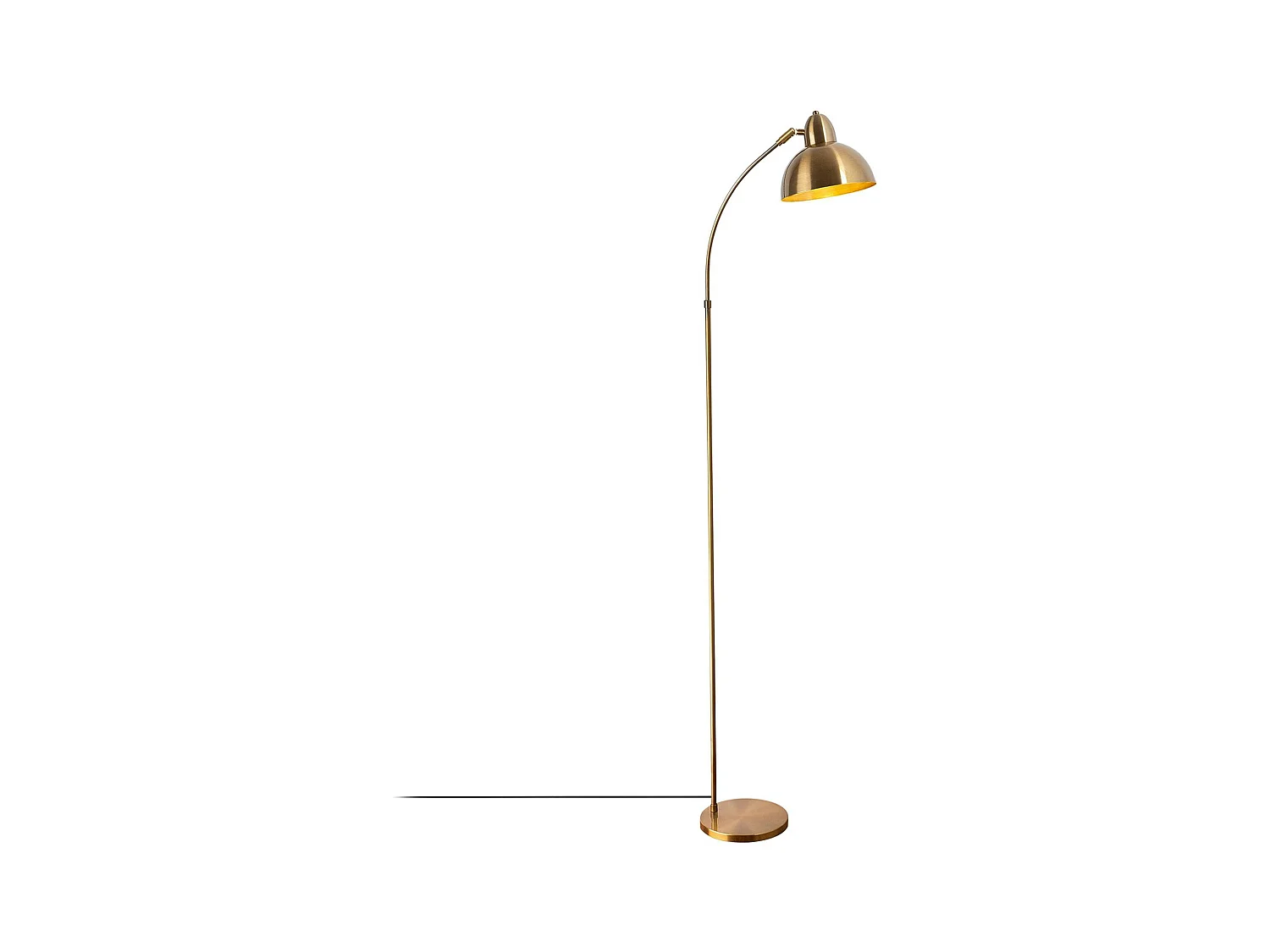 Lampadaire vintage cuivré avec abat-jour orientable SILE