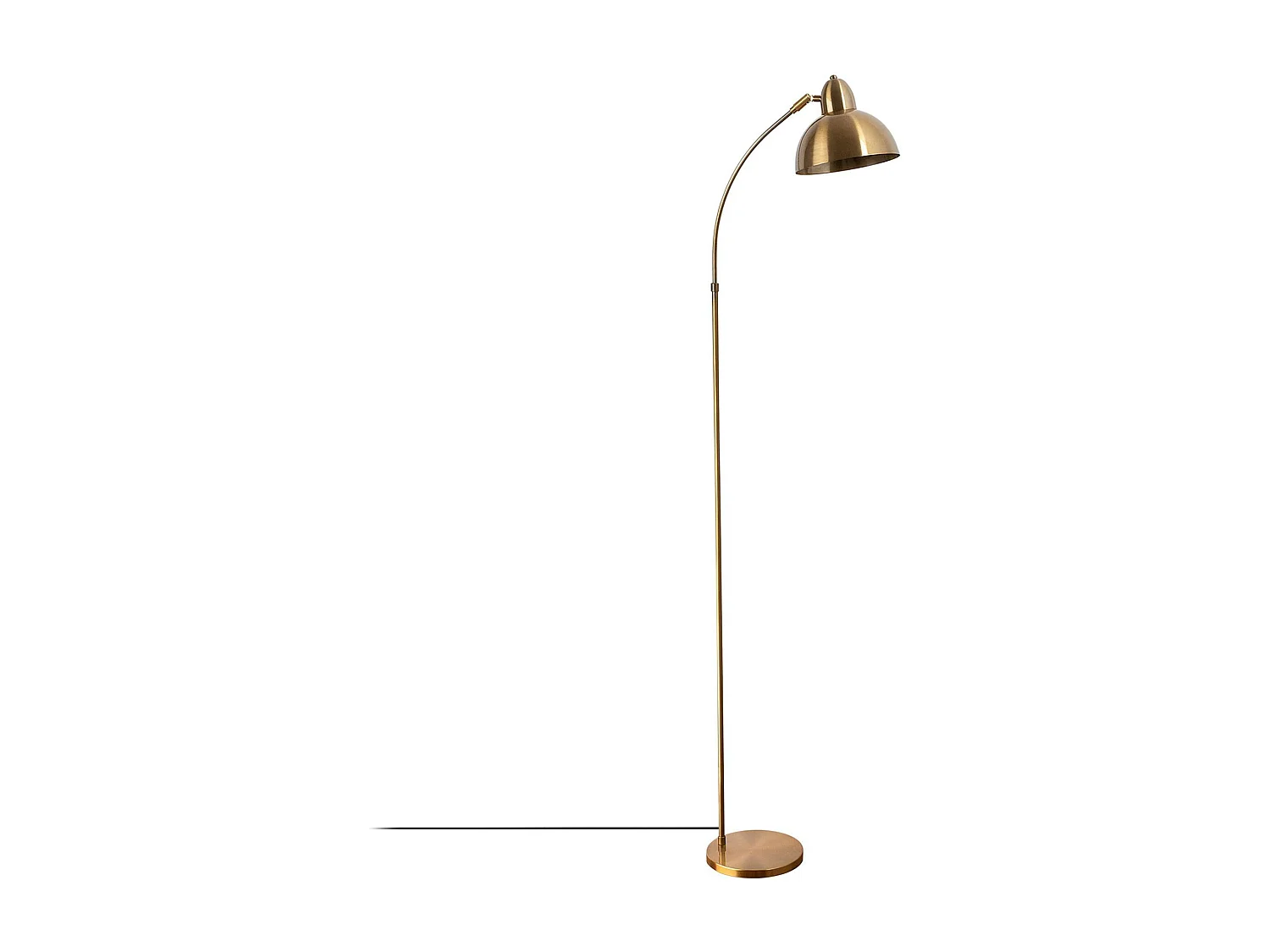 Lampadaire vintage cuivré avec abat-jour orientable SILE