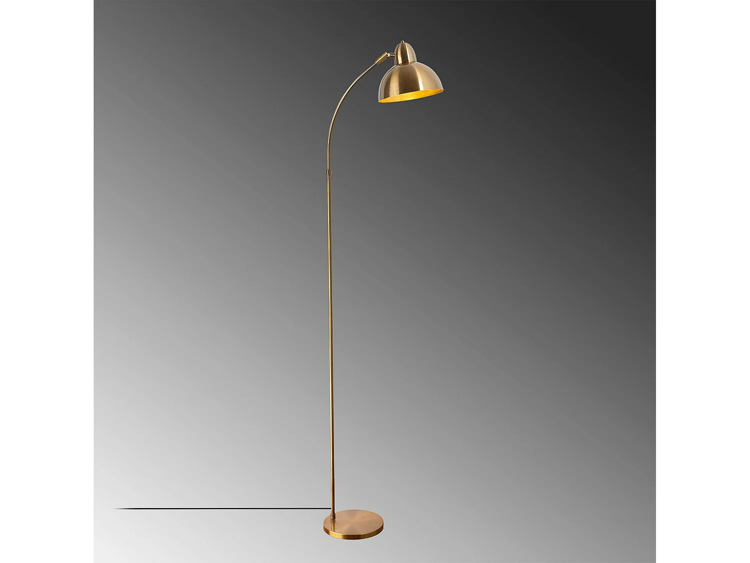 Lampadaire vintage cuivré avec abat-jour orientable SILE