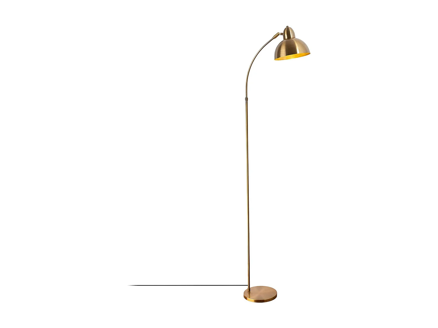 Lampadaire vintage cuivré avec abat-jour orientable SILE