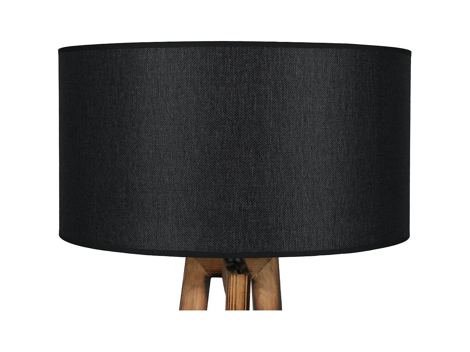 Lampadaire trépied croisé abat-jour noir 150 cm KILIS