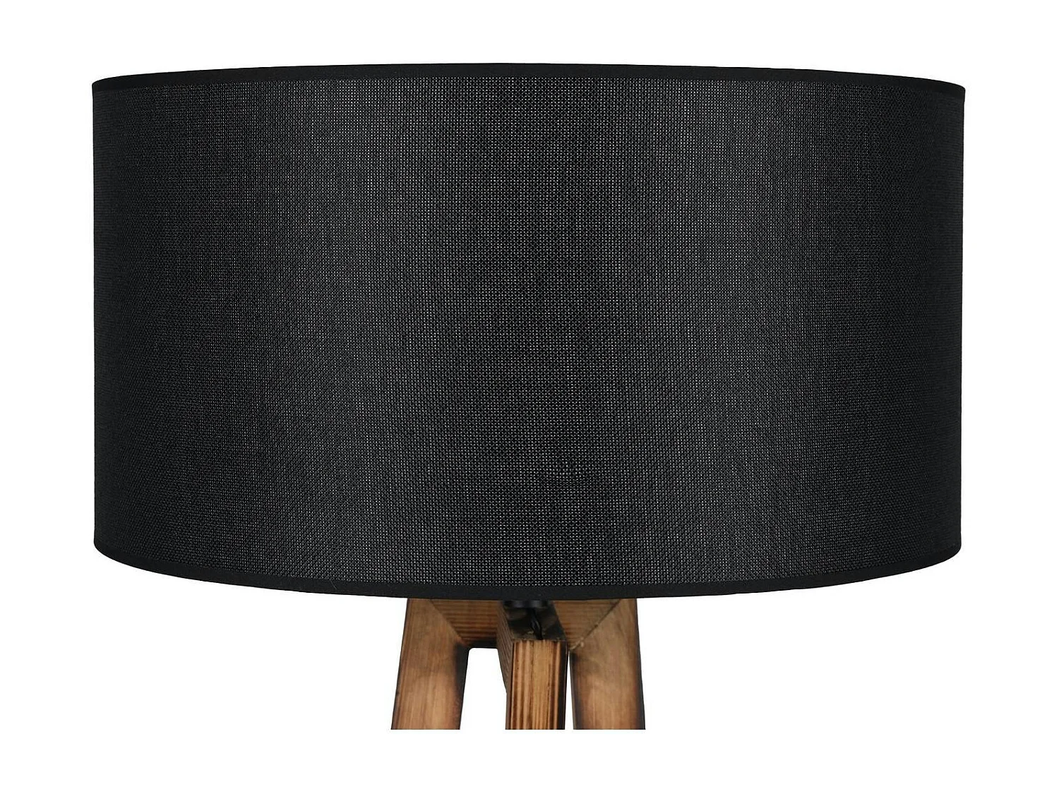 Lampadaire trépied croisé abat-jour noir 150 cm KILIS