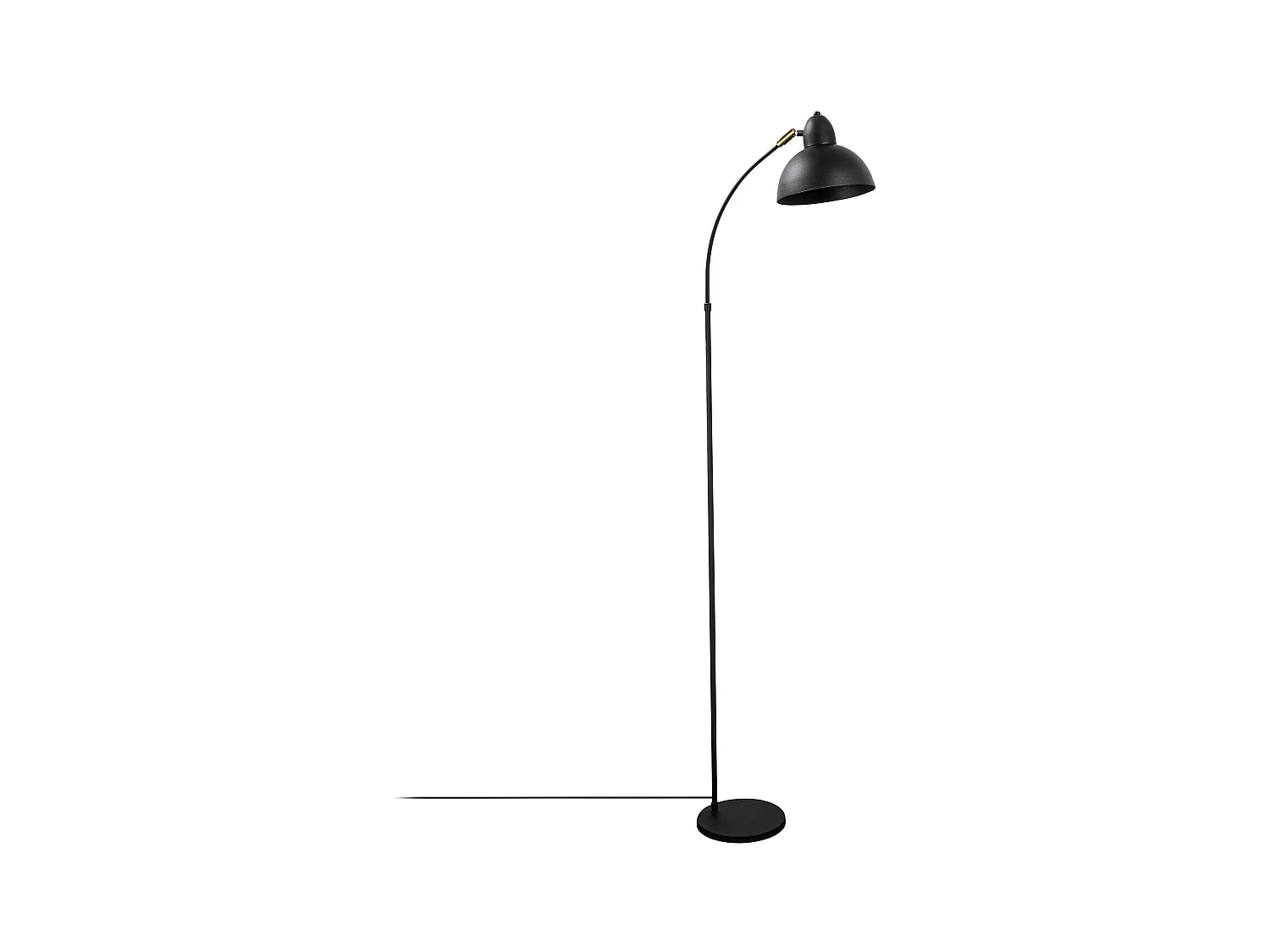 Lampadaire vintage noir & doré avec abat-jour orientable SILE