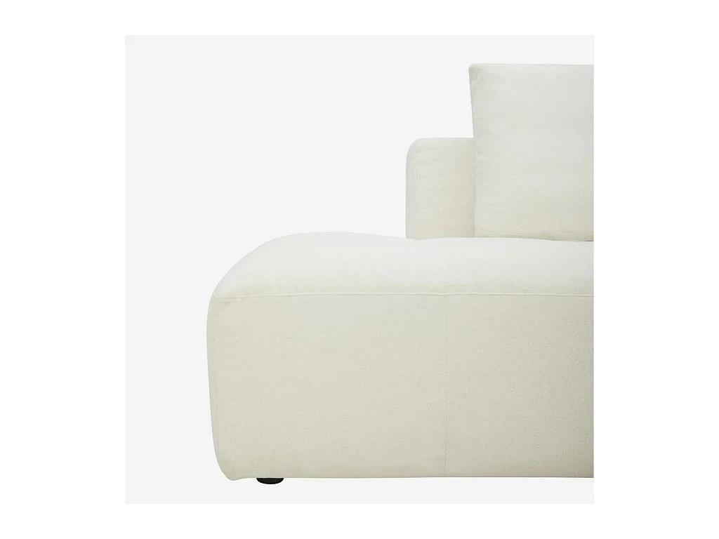 Habitat - Canapé d'angle droit avec lin - Ivoire - Astana