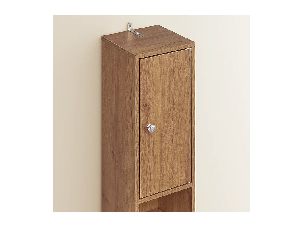 SoBuy wodoodporna szafka łazienkowa z półkami i szufladą, kolor drewna