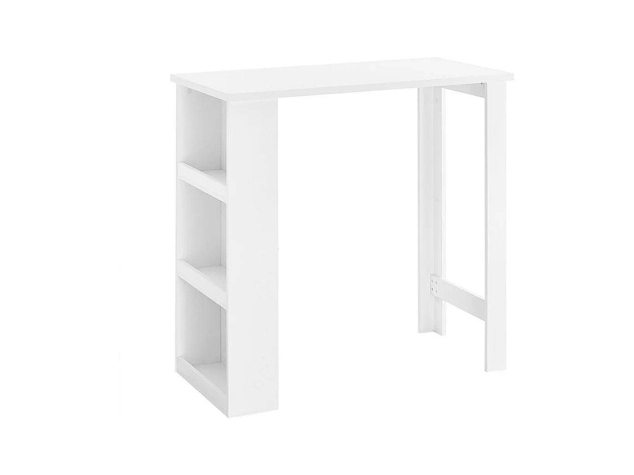 SoBuy Table de Bar Blanche pour Petits Espaces, Cuisine, Salon, Bureau