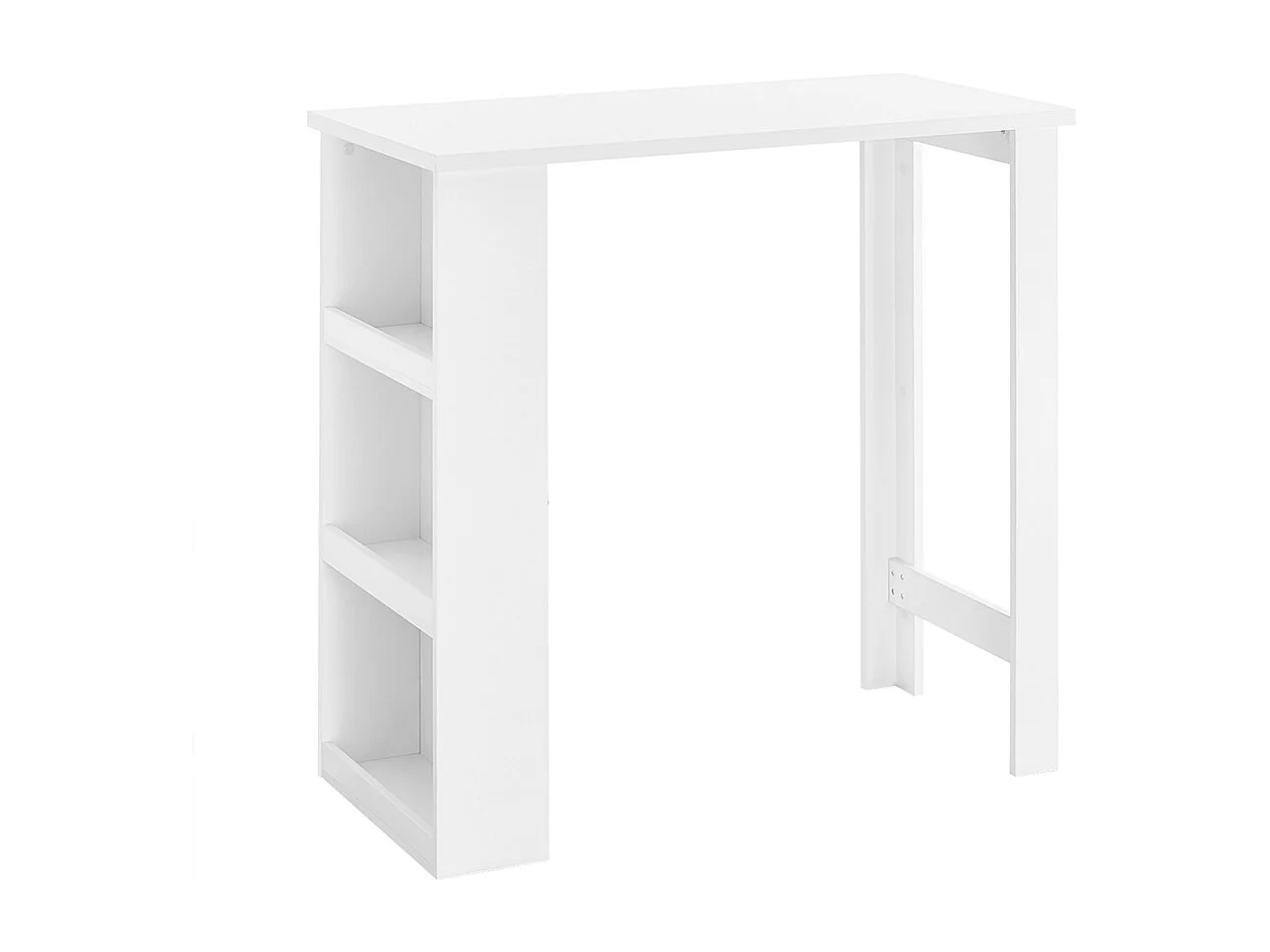 SoBuy Table de Bar Blanche pour Petits Espaces, Cuisine, Salon, Bureau