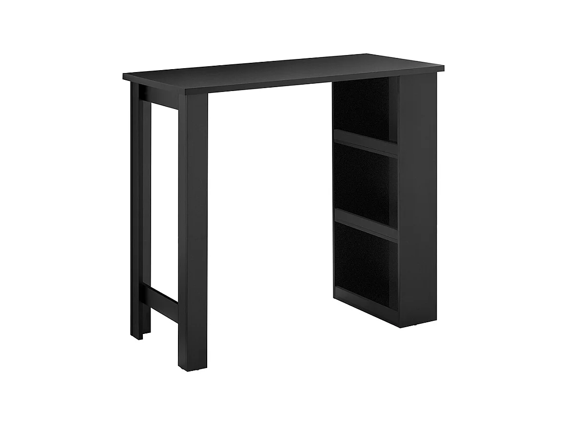 SoBuy Table de Bar Haute Noire pour Cuisine, Salon, Bureau ou Café