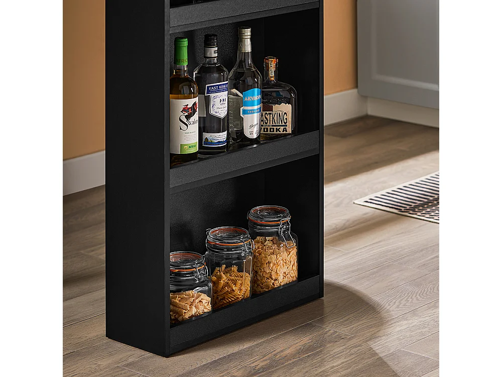 SoBuy Table de Bar Haute Noire pour Cuisine, Salon, Bureau ou Café