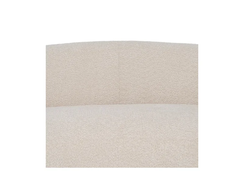 Canapé design 2 places galbé en tissu beige ZEPHIRA