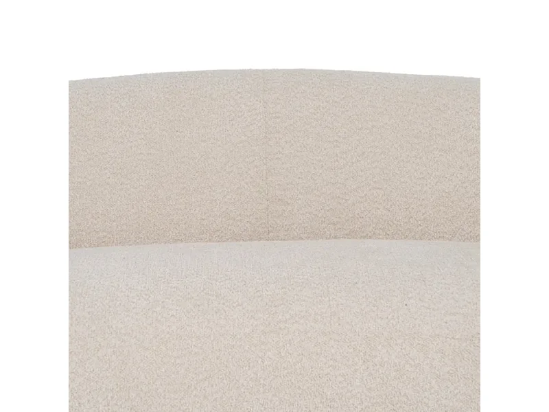 Canapé design 2 places galbé en tissu beige ZEPHIRA