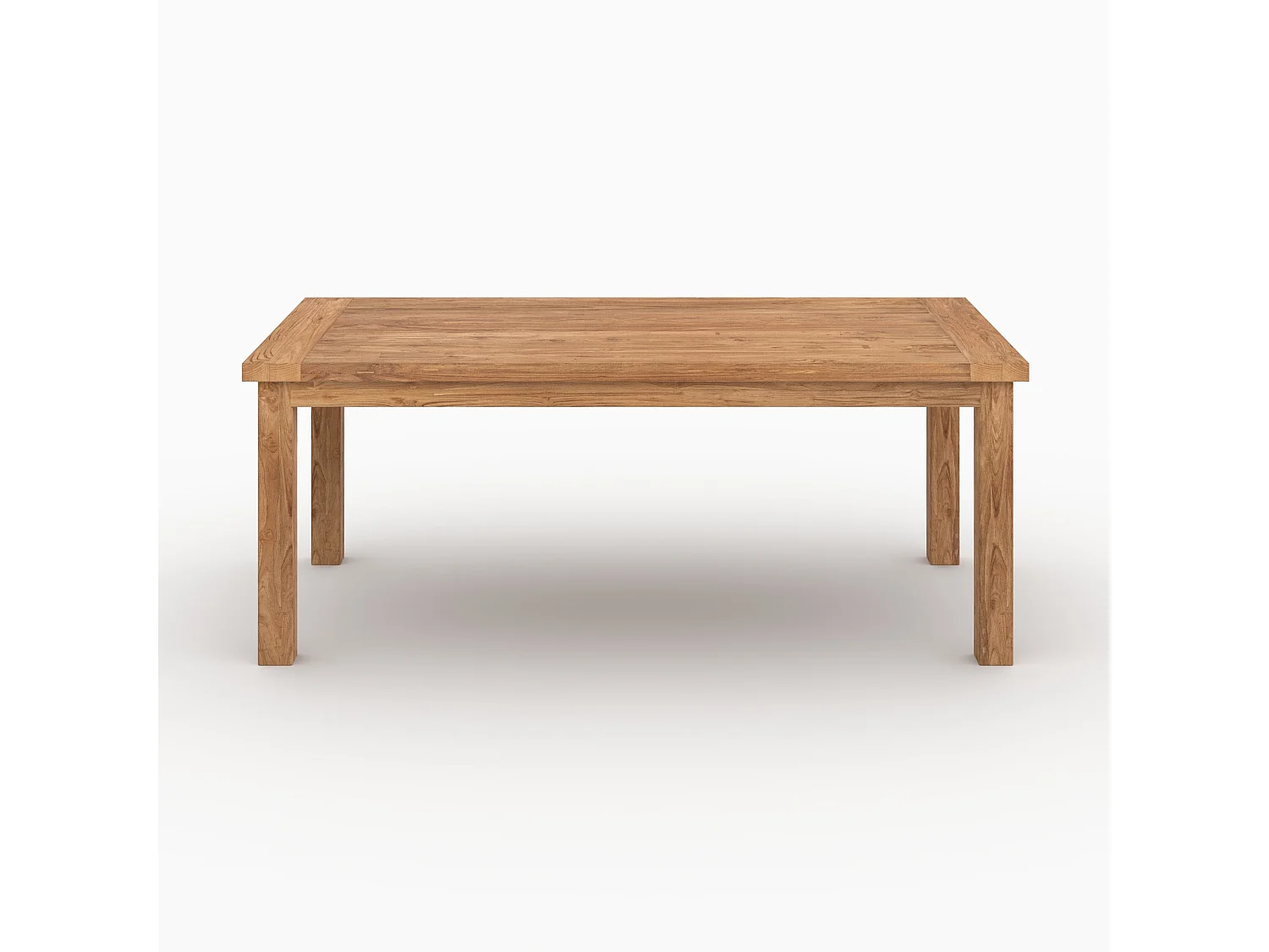 Tavolo rettangolare 8 persone in legno di teak riciclato, 200 cm - Mémo