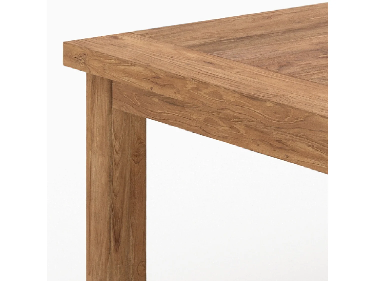 Tavolo rettangolare 8 persone in legno di teak riciclato, 200 cm - Mémo