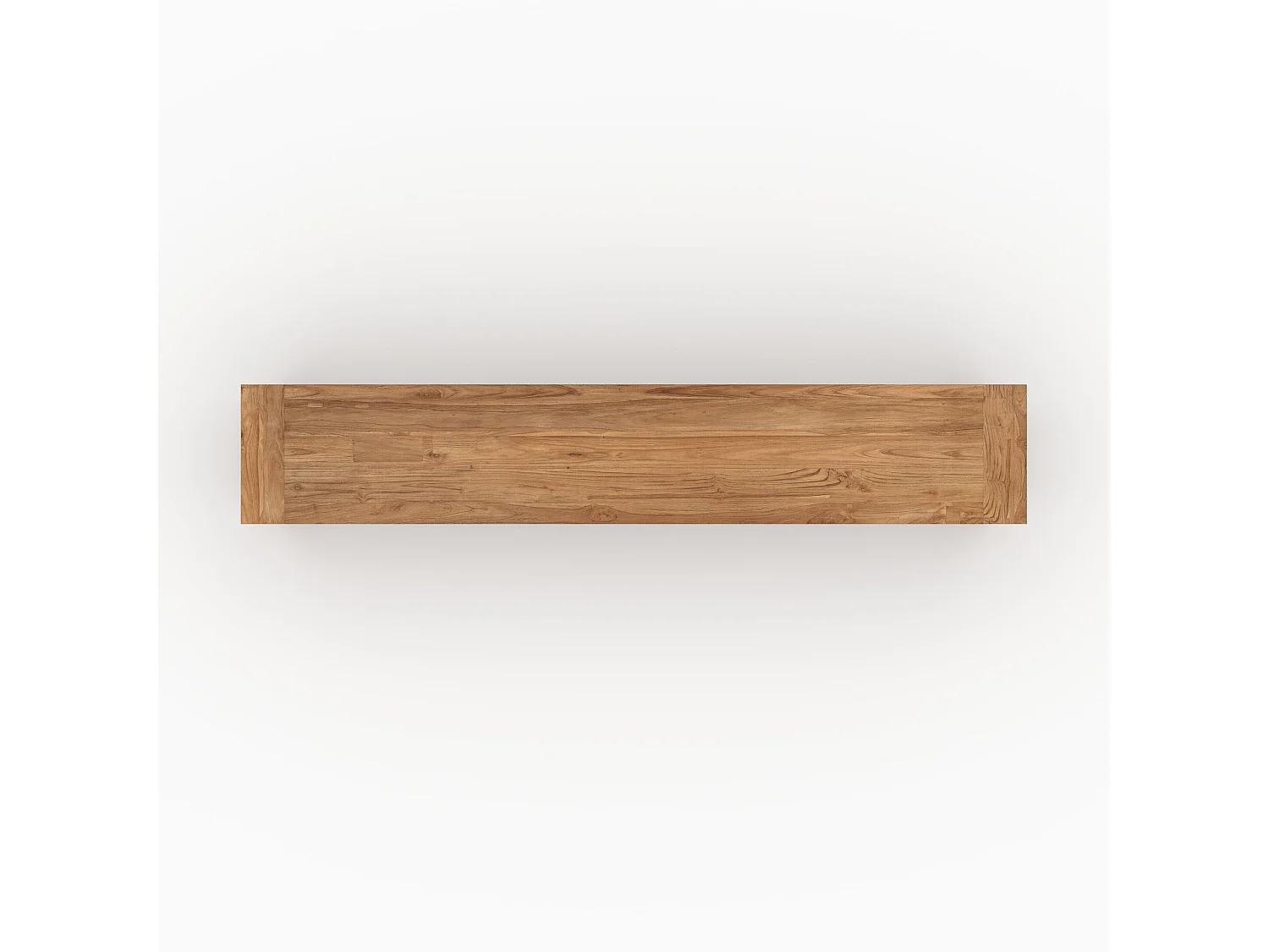 Banco de 3 plazas de madera de teca reciclada de 200 cm - Mémo