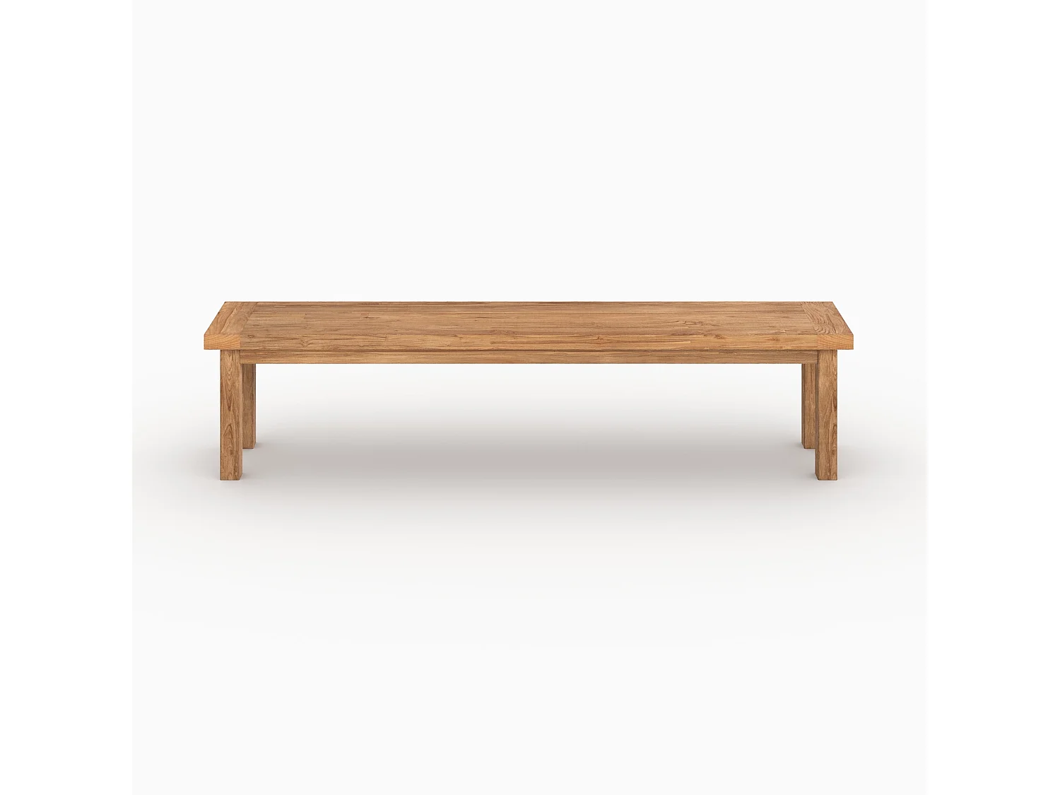 Banco de 3 plazas de madera de teca reciclada de 200 cm - Mémo