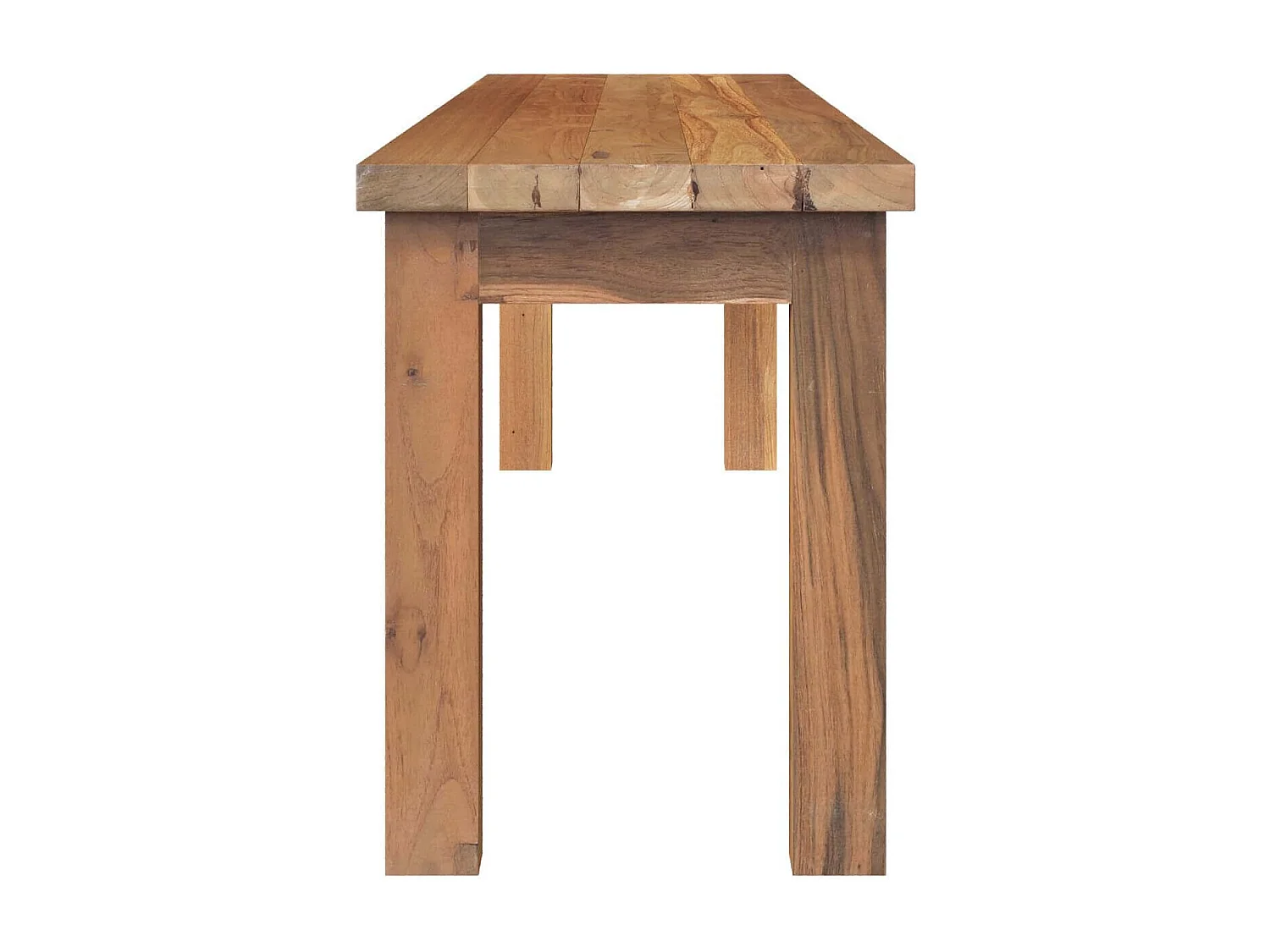 Banco de 3 plazas de madera de teca reciclada de 200 cm - Mémo
