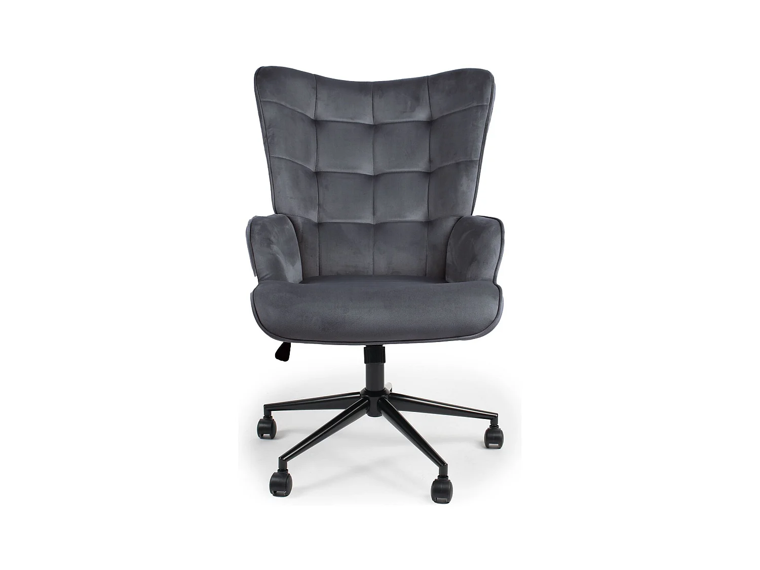 Sedia da ufficio moderna con schienale alto Florelo Velours Grey