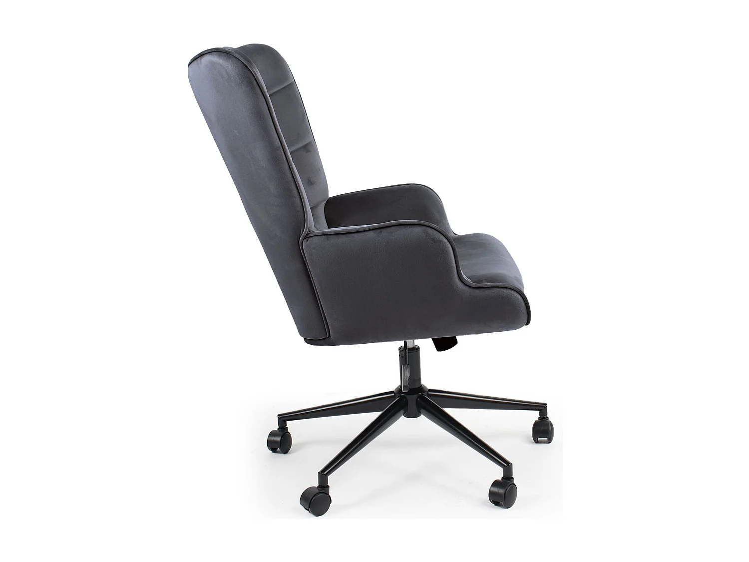 Sedia da ufficio moderna con schienale alto Florelo Velours Grey