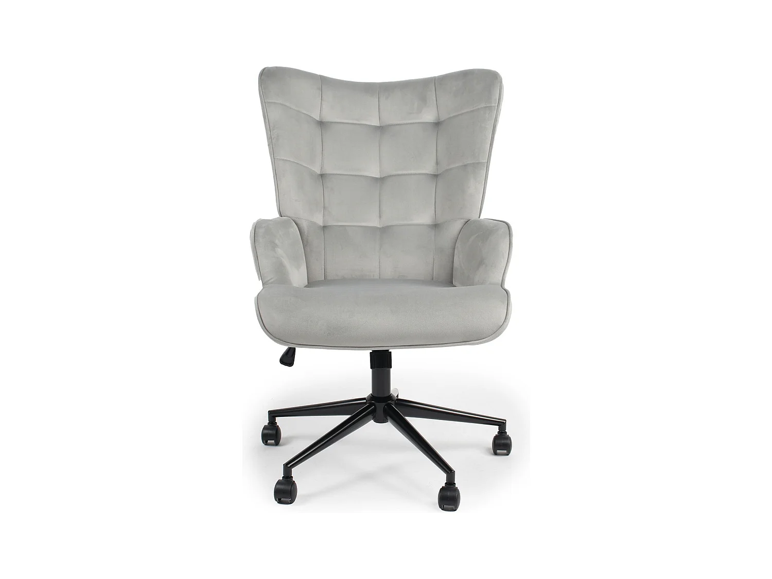 Fauteuil de bureau moderne à haut dossier Florelo Velours Gris