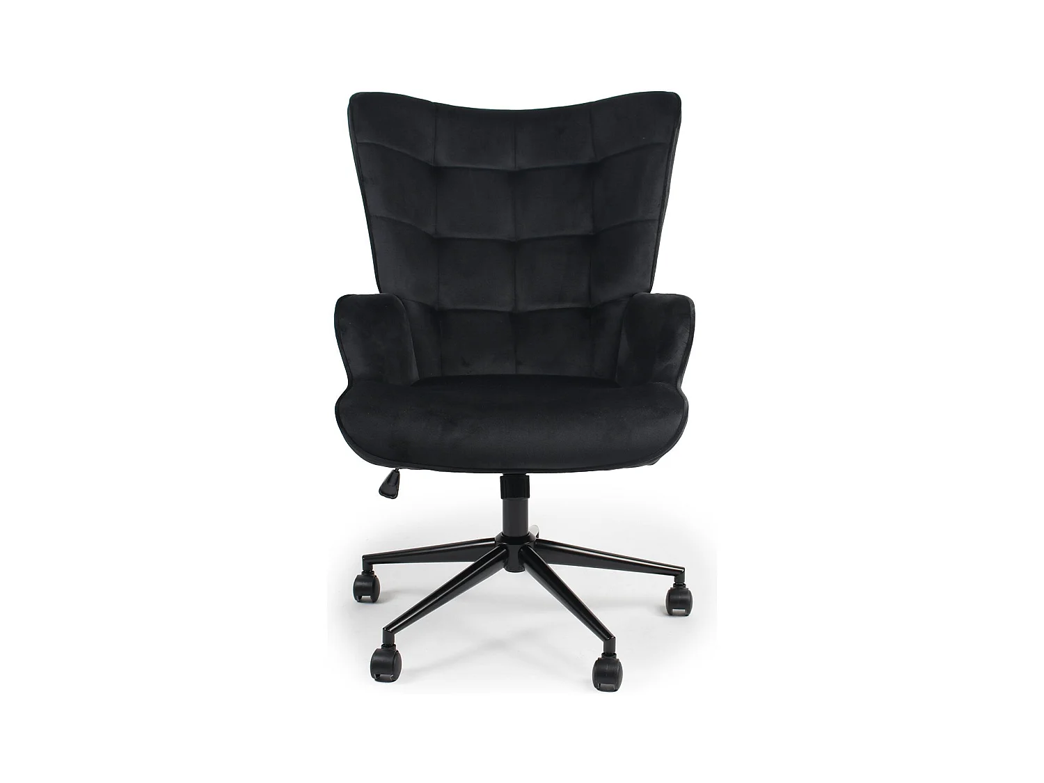 Fauteuil de bureau moderne à haut dossier Florelo Velours Noir