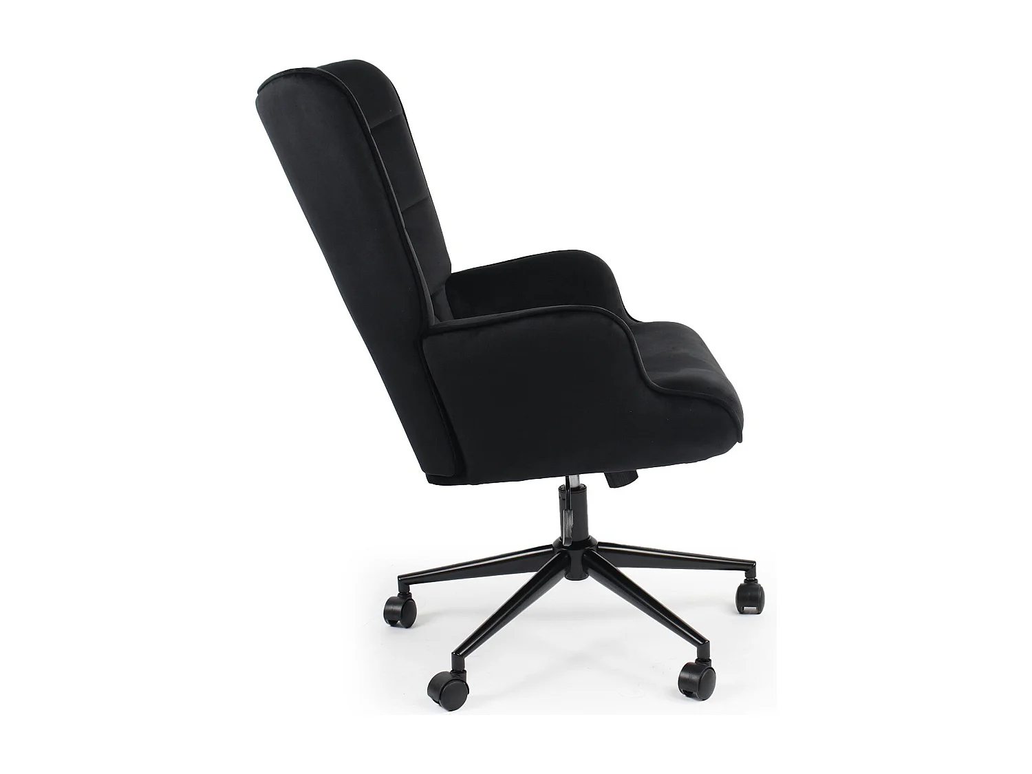 Fauteuil de bureau moderne à haut dossier Florelo Velours Noir