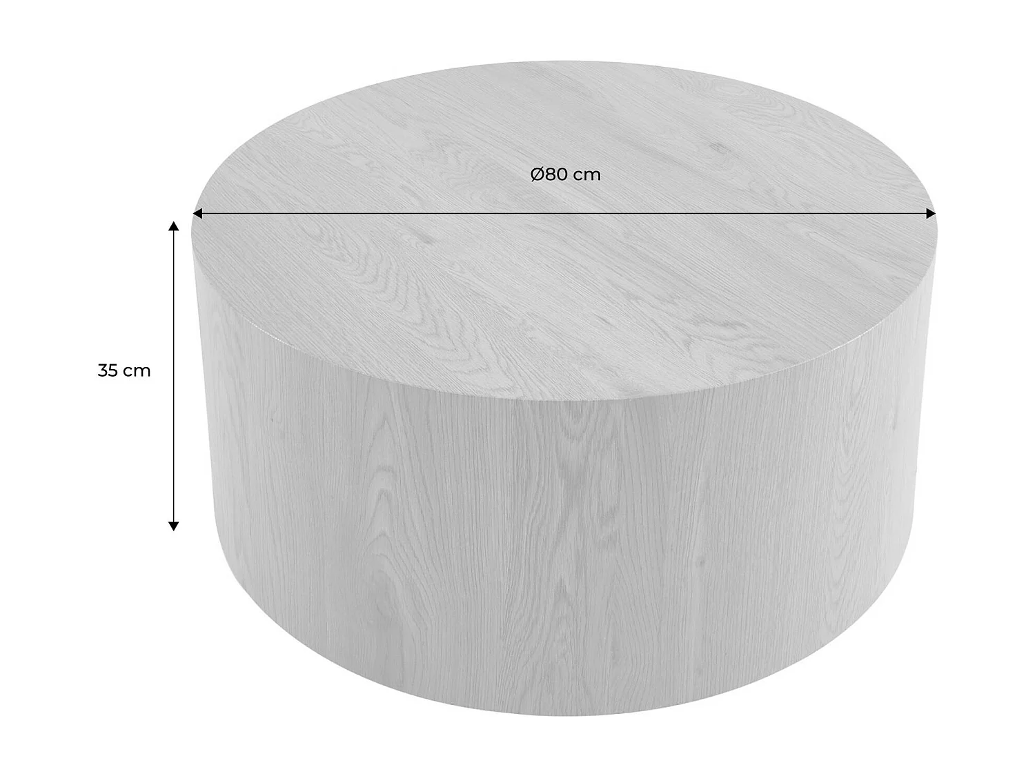 Tavolino rotondo, noce