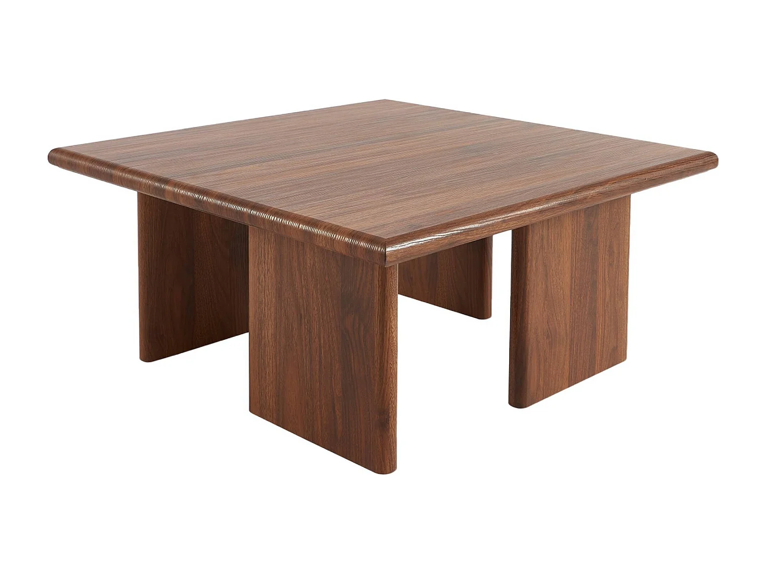 Table basse carré effet noyer 80 x 80cm