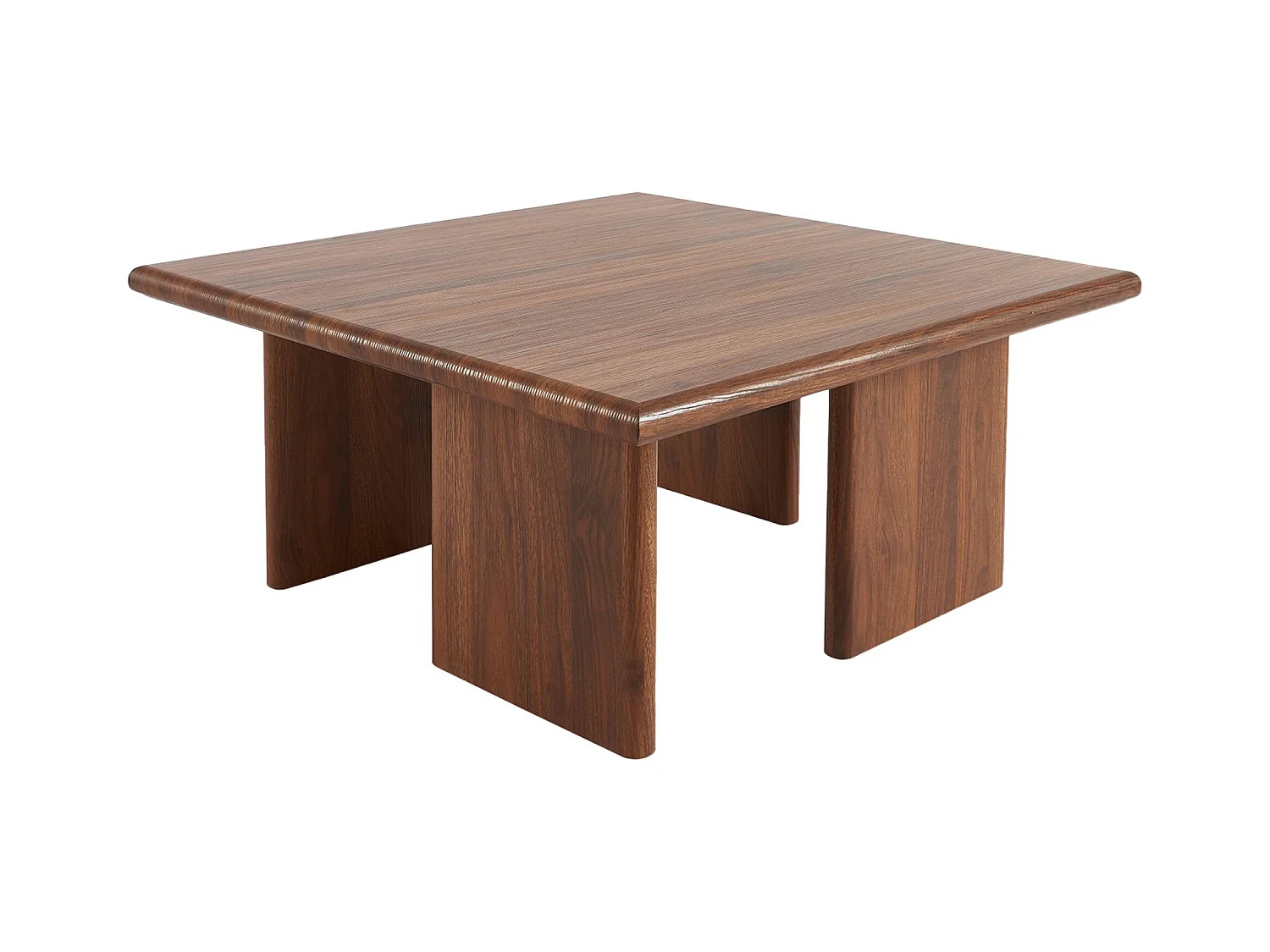 Table basse carré effet noyer 80 x 80cm