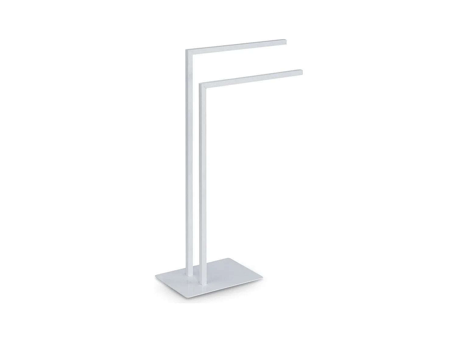 IDIMEX Porte Serviette ANDREW pour Salle de Bain coloris Blanc - Porte Serviette sur Pied en Métal, Design moderne