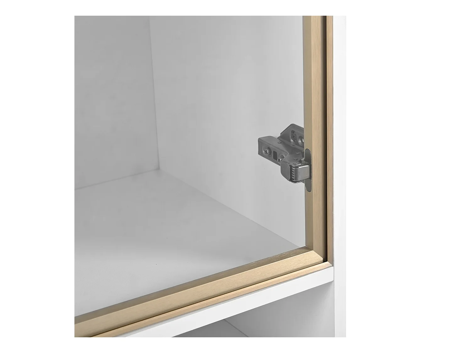 Vitrine moderne blanche avec 16 couleurs LED et Bluetooth – 60×35×180 cm, avec verre et tiroir