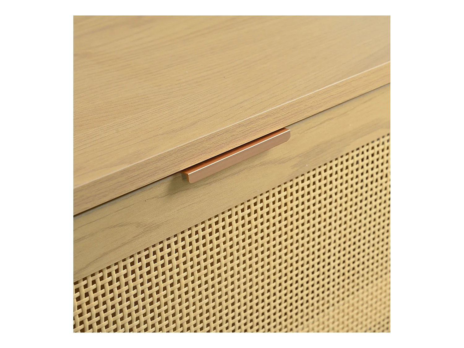 Cómoda de 6 cajones, aparador de madera, cómoda con tiradores de metal, para dormitorios y salones.