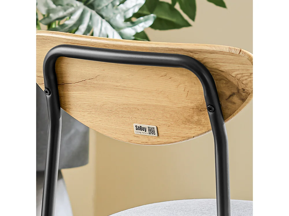 SoBuy Kompaktowy zestaw stołu jadalnianego z 4 krzesłami do małych pomieszczeń OGT52-N