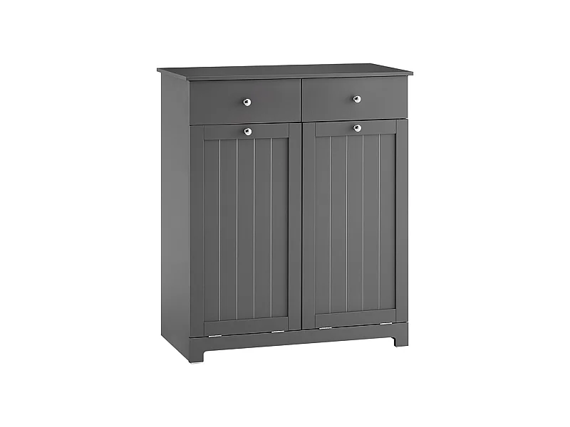 SoBuy Armário de Lavandaria 3 Portas com Pés Ajustáveis Cinza 78x38x90cm