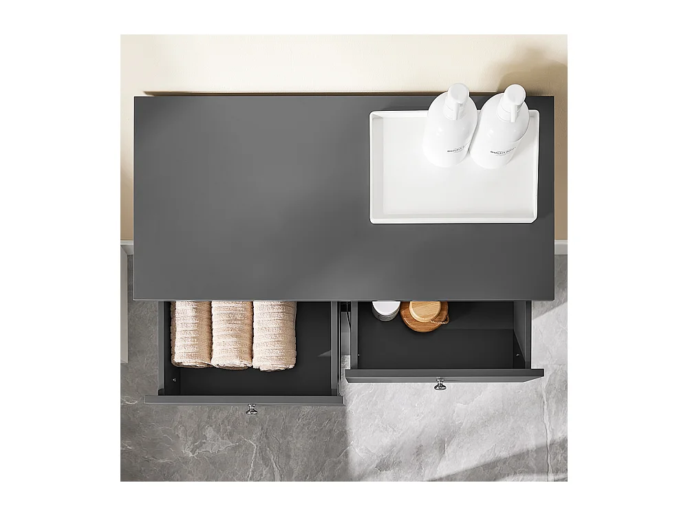 SoBuy Armoire à Linge avec Étagères et Portes, Grise