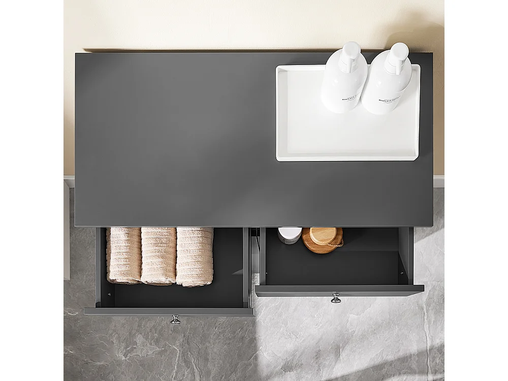 SoBuy Armoire à Linge avec Étagères et Portes, Grise